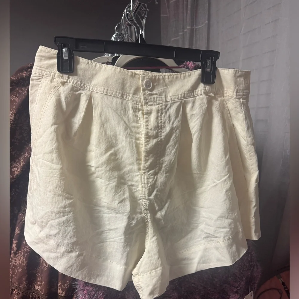 FREE PEOPLE Marina Tailored Trouser Shorts - Optic White Size 8 NWOT Retail $88 - Picture 5 of 7